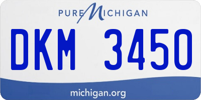MI license plate DKM3450