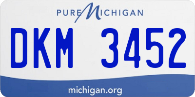 MI license plate DKM3452