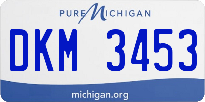 MI license plate DKM3453