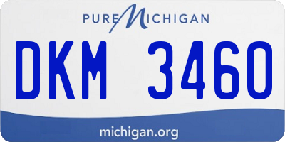 MI license plate DKM3460