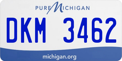 MI license plate DKM3462