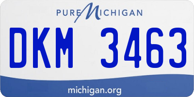 MI license plate DKM3463