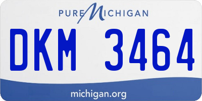 MI license plate DKM3464
