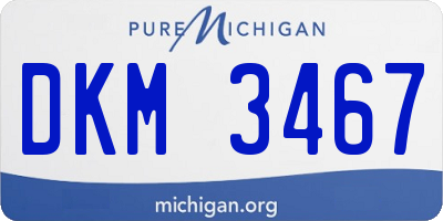 MI license plate DKM3467