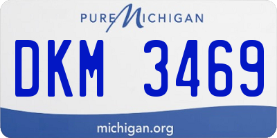 MI license plate DKM3469