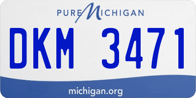 MI license plate DKM3471