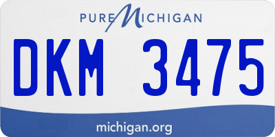 MI license plate DKM3475