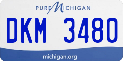 MI license plate DKM3480