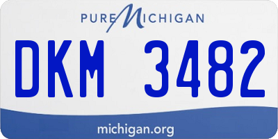 MI license plate DKM3482