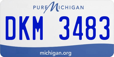 MI license plate DKM3483