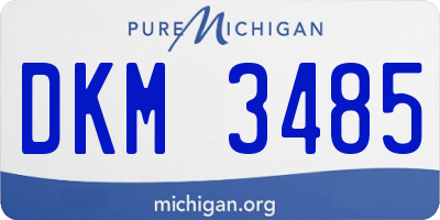 MI license plate DKM3485