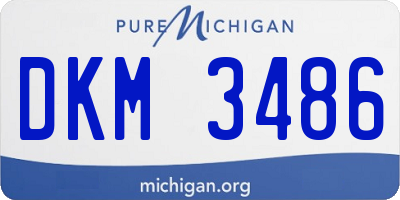 MI license plate DKM3486