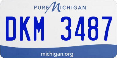 MI license plate DKM3487