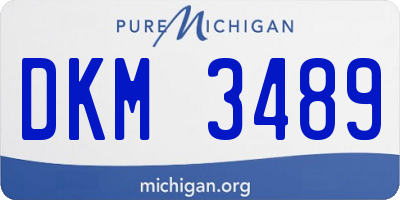 MI license plate DKM3489