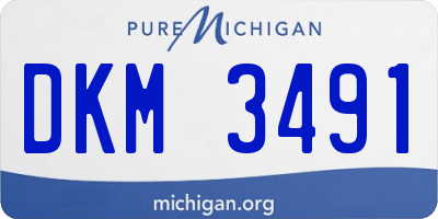 MI license plate DKM3491