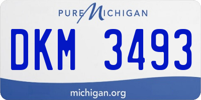 MI license plate DKM3493