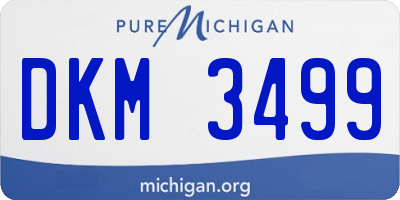 MI license plate DKM3499