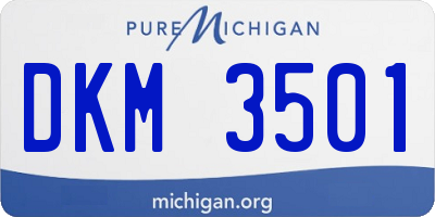 MI license plate DKM3501