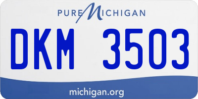 MI license plate DKM3503