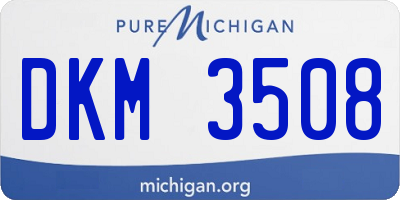MI license plate DKM3508