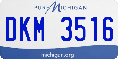 MI license plate DKM3516