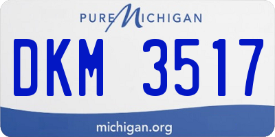 MI license plate DKM3517