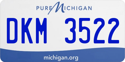 MI license plate DKM3522