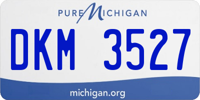 MI license plate DKM3527