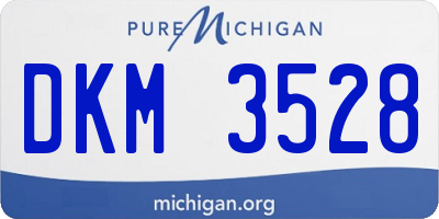 MI license plate DKM3528