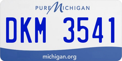 MI license plate DKM3541