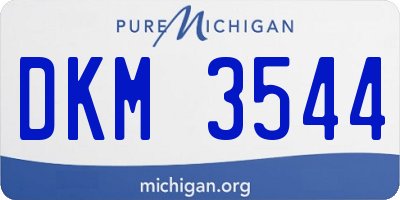 MI license plate DKM3544