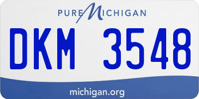 MI license plate DKM3548