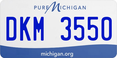 MI license plate DKM3550