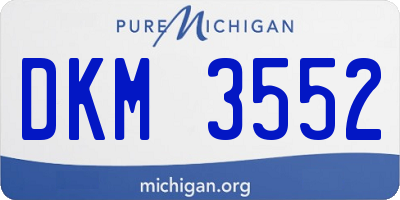 MI license plate DKM3552