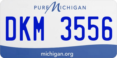 MI license plate DKM3556