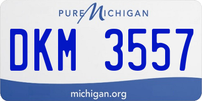 MI license plate DKM3557