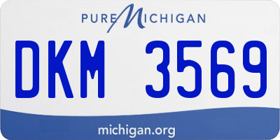 MI license plate DKM3569