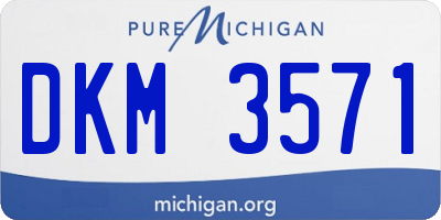 MI license plate DKM3571