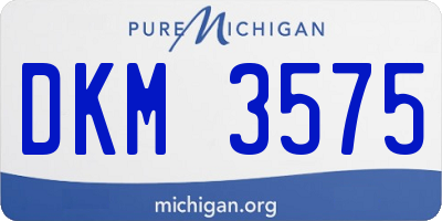 MI license plate DKM3575