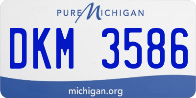 MI license plate DKM3586