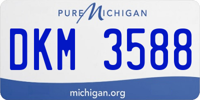 MI license plate DKM3588