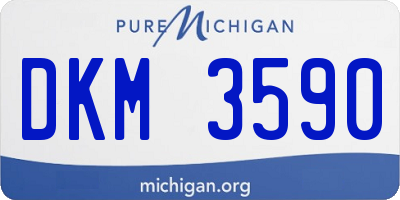 MI license plate DKM3590