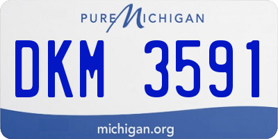 MI license plate DKM3591