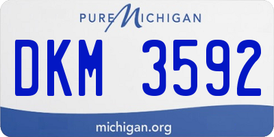 MI license plate DKM3592