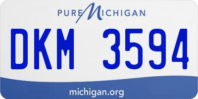 MI license plate DKM3594