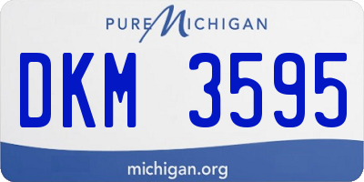 MI license plate DKM3595