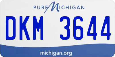 MI license plate DKM3644