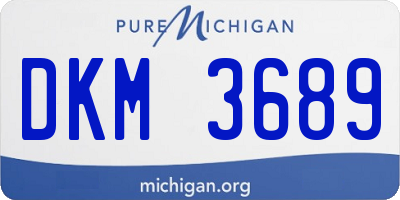 MI license plate DKM3689