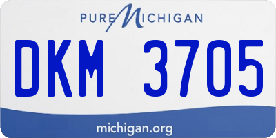 MI license plate DKM3705