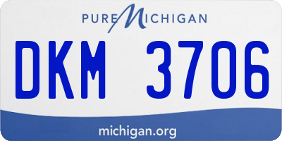 MI license plate DKM3706